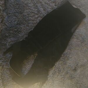 JustFab Black Heeled Boots